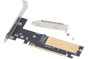 ELPRICO Adapter M.2 NVME na PCIe 3.0 X 16, Karta rozszerzeń NVME SSD na PCIe, Profesjonalny, Wydajny Adapter PCI Express na M.2 z przegrodą o Połowie Wysokości do Komputera