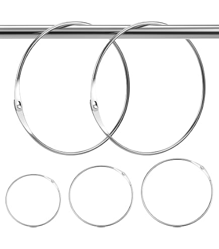OMJMYY Lot de 10 Anneaux de Reliure,Grand Anneau en Métal Polyvalent,Anneau de Classeur,80 mm Anneaux Rideau à Ouvrir pour Rideau de Douche Porte-clés T -Shirt Sac Scrapbooking DIY OMJMYY Lot de 10 Anneaux de Reliure,Grand Anneau en Métal Polyvalent,Anneau de Classeur,80 mm Anneaux Rideau à Ouvrir pour Rideau de Douche Porte-clés T -Shirt Sac Scrapbooking DIY