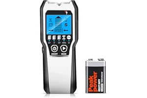 FOLAI Détecteur Mural 5 en 1 - Détecteur De boulons Multifonction Avec Ecran LCD Et Alarme Sonore Pour Trouver Des Lignes Electriques, Des poutres En Bois, Des Tuyaux Métalliques