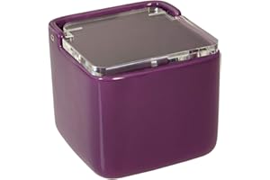 DONREGALOWEB Salero cerámica con Tapa Transparente acrílica 11.5x11.5x11.5 cm (Morado)