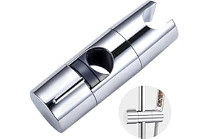 Magichome Shower Head Holder for 19-25MM Riser Rail, Adjustable Shower Rail Rod Clamp Holder Bracket, Chrome Plated