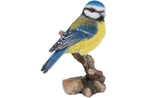 SURDEFENS Vivid Arts (WBC-BT05-F) Décoration de maison ou de jardin Mésange bleue perchée réaliste