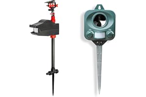 1x Pestbye® Battery Operated Cat Repellent & 1x Pestbye® Jet Spray Cat Scarer - Repeller Pack