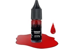 Mysense Dripping Stage Fake Blood Washable(0.27 oz),Edible Realistic Effect Sticky Fake Blood Makeup for Eyes Drips Teeths Mouth Nose Bleeds Halloween Cosplay SFX Zombie Vampire,Bright