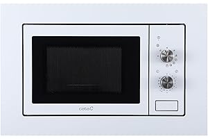 CATA MMA 20 WH Microonde Incassato Bianco Interno in Acciaio Inossidabile Installazione su Mobile Alto 5 Livelli di Potenza Grill da 1000 W Con Timer Capacità 20L Larghezza 60 cm