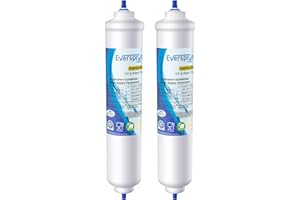 Wasserfilter Kühlschrank Ersatz für Samsung DA29-10105J DA29-10105J HAFEX/EXP, DA99-02131B, WSF-100, EF9603, HAIER LG Inline-Kühlschrank 2 Stück von EVERSPRING RWF0300A (rechnung vorhanden) (2)