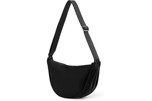 GSenhui Borsa a Tracolla da Donna a Mezza Luna, Hobo Bag Halfmoon Borsa a Tracolla da Donna,Tinta unita Piccola per Donne e Viaggi