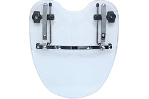 HEYCCO Parabrezza Moto 19 "x 17" con materiale per Standard 1969-2015 Harley Honda Suzuki Yamaha Kawasaki Cruiser-Bianco