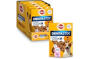 Pedigree Dentastix Chewy Chunx Snack dentale per cani piccoli sapore di pollo (5 bustine x 68g)