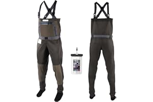 HotSrace Fishing Chest Waders Breathable Stocking Foot Wader Without Boots for Men Women