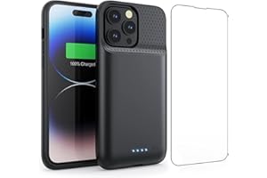 EKRIST Akkuhülle für iPhone 14 Plus/14 Pro Max/13 Pro Max, 8600mAh Smart Battery Case Zusatzakku Ladehülle, Abnehmbare Tragbare Handyhülle Akku, Powerbank Hülle für iPhone 13Promax/14Plus/14Promax 6,7 Zoll