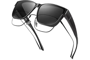 URUMQI Oversized Square Sunglasses Over Glasses, Fit Over Glasses Sunglasses Womens Men, Polarised Sun glasses Men with 100% UV400 Protection Suitable for Daily Wear & Outdoor