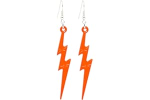 Bluebubble LUCKY LIGHTNING Flash Bolt Dangle Earrings on Gift Card