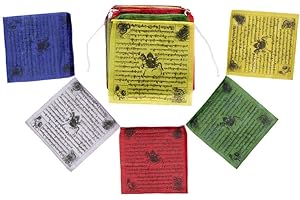 Cosynee - Bandiere di preghiera buddista tibetana 25 bandiere oltre 5 m di lunghezza