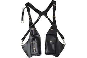 Dickly Leder Schulter Holster Tasche, Verstellbarer Schultergurt Tasche, Retro Unterarm Holster Pouch Tasche, Universelles vertikales Pistolenholster, Anti-Diebstahl-Holster für Outdoor-Reisen