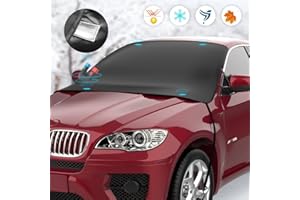 Estefanlo Car Windscreen Cover Frost Heavy Duty Magnetic Windscreen Cover for Winter, Fits Most Cars, SUV (175x120 cm)