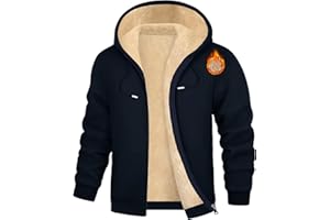 Lonya Sweat a Capuche Homme - Polaire Veste avec Zippée Sweats Hiver Chaud Épaisse Sherpa Manches Longues Manteaux Hoodie Sweatshirt avec Poches Survêtement Casual Sport