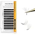 NAGARAKU Volume Eyelash Extensions Natural Auto Fan Professional False Lahes Supplies Cluster 2D 3D 4D 5D 6D 10D Russian Volume Easy Fanning Eye Lash Extensions(0.03 D Curl 8mm)