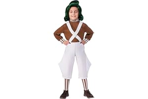 Rubie's Official Willy Wonka and The Chocolate Factory Oompa Loompa Childs Costume, Kids Book Week Character