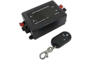 PB-VERSAND Regulador LED remoto, de 12 V/24 V, con mando a distancia, para todas las bombillas LED de intensidad regulable