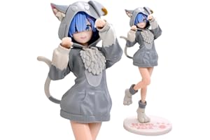 MIFKLMV Re-m Figure, Re Zero Figura ,Starting Life in Another World,Re-m Anime Figure Decor Cartoon Model Toy, Modello di Anime Personaggio In piedi Modello Home Desktop Decoration per Bambino Regali,8.2 Inch