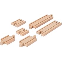 TOYANDONA 10er Set Holz-Schienenverbinder – Hundeknochen-Design Für Spielzeugeisenbahnen Aus Massivholz