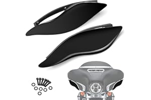 PBYMT Side Wings Air Deflectors, Fairing Side Wing Windshield, Fairing Side Shield, Smoke Adjustable Wind Deflectors, Compatible for Harley Davidson Electra Glide Street Glide Trike 2014-2022
