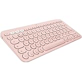 Logitech K380 Tastiera Bluetooth multidispositivo per Mac, macOS/iOS/iPadOS, layout QWERTY, Rosa
