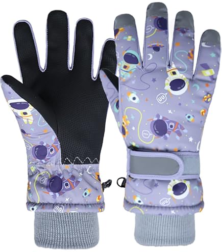Guantes De Esquí Para Niños Con Diseño De Unicornio - Impermeables, Térmicos, Antideslizantes, Tallas 2-12 Años