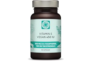 PROCAPSIN Vitamin E 450 IU 400mg Tocopherol + Tocotrienol Vitamin E Vegan - Alpha Tocopherol + All 4 Tocotrienols – Alpha Tocotrienol + Beta Tocotrienol + Delta Tocotrienol and Gamma Tocotrienol