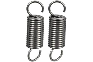 GORKEM 2 Piezas Resorte de extensión 2 x 13 x 140 mm, Diámetro del cable 2 mm, OD 13 mm, Longitud libre 140 mm, Resorte Acero Doble Gancho Tensión Resorte