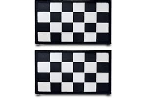 TUYATEZHI Pack of 2 Racing Car Embroidery Patch Funny Flag Tactical Badge Patch Nylon Military Applique for Clothes Hat Jacket Bags Backpacks Vest