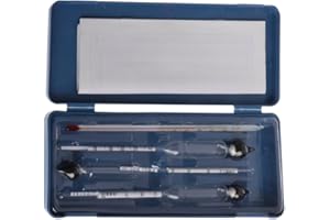BIlinli 3 pcs 0-100% densimètre alcoomètre testeur Alcool mètre + thermomètre