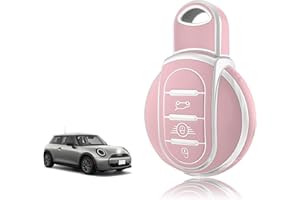 TOOMUME Car Key Cover TPU, Car Key Case Fit for BMW Mini Cooper One/S/D/SD/SE Clubman Countryman Cabrio F54 F55 F56 F57 F60 R55 R56 R57, Protective Key Fob Cover Key Fob Case - Smart Key