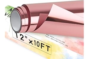 Lya Vinyl Vinilo Adhesivo Cromado Oro rosa 30,5 cm x 305 cm Vinilo Oro rosa Vinilo Adhesivo Permanente Para Cricut, Silhouette Cameo Para Taza, Ventana, plástico