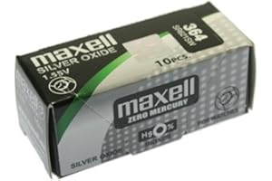 Maxell Sr621Sw,364 Silberoxid-Batterie,1,55 V,10 Stück