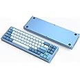 M71 75% CNC Aluminum Alloy Custom Wireless Gaming Keyboard, Bluetooth/2.4G/Wired, 71 Keys Hot-swappable RGB Mechanical Keyboard, 4600mAh Rechargeable Gasket Mounted for PC/Windows/Mac (Blue)