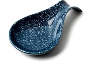 ANTIS'S HOME Ceramic Spoon Rest, Starry Night Glaze Spoon Holder, Heat Resistant Rest for Kitchen Counter, Teaspoon and Cooking Utensil Rest, Decorative Spoon Rest Kitchen Accessory