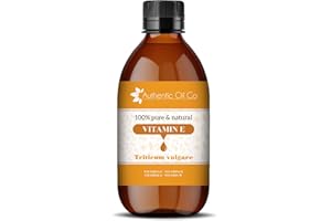 AUTHENTIC OIL CO Vitamin E Oil 100% Pure and Natural, Vegan Friendly and Cruelty Free, Skin Care, Hair, Nails, Cosmetics, Natural Beauty (10ml)