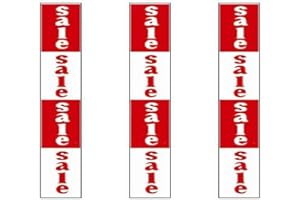 MSF Pack Of 3. SALE SIGNAGE POSTERS FOR SHOP WAREHOUSE MARKET INDOOR POSTER BANNER ALL TYPE (1 X SALE RED & WHITE VERTICAL, 100CM X 10CM)