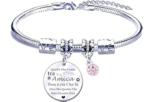 POIUYTRE Regali Natale Amica Braccialetti Sorella Regali Migliore Amica Regalo di Amicizia Bracciale Amica Regalo Sorella Amica Regali Donna Compleanno Regali di Laurea Regalo Amica Speciale Originale