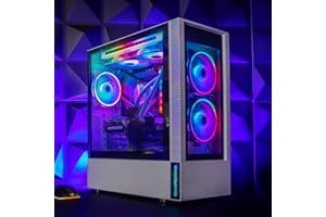 ‎GAMEMACHINES GameMachines Element Snow Edition - RGB Gaming PC - Wasserkühlung - AMD Ryzen 5 5600X - NVIDIA GeForce RTX 4060 Ti - 1000GB SSD - 16GB RGB DDR4 - WLAN - Win 11 Pro