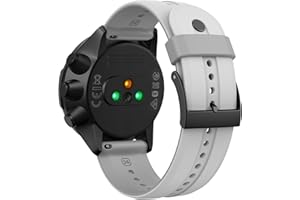 ANBEST Bransoletka 24 mm, kompatybilna z Suunto 9 / Suunto 9 Baro, silikonowa, sportowa bransoletka zamienna do Suunto 7 / Suunto D5 / Spartan Sport Wrist HR z metalowym zatrzaskiem i pierścieniem