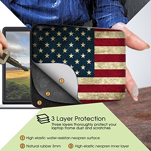 Sidorenko 11 6-12 Zoll Laptop H  lle - Laptoptasche f  r MacBook   Surface Pro 3 aus Neopren  Blau   Rot  42 Designs zur Auswahl