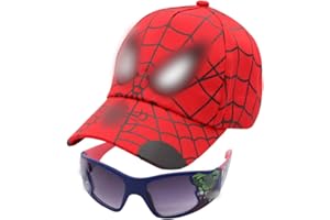 FISAPBXC Marvel Casquette Enfant Casquette de Baseball Paw Dog Enfants Lunettes de Polarisées Sport Soleil Lunettes Enfant pour Garconl Lunettes pour la Protection des Enfants Protéger Les Yeux 2pcs（A）