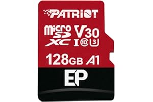 Patriot Memory Carte Mémoire MicroSDXC EP Series A1 V30 128 Go jusqu'á 90Mo/Sec PEF128GEP31MCX