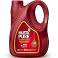 MustaPure Cold Pressed Kachi Ghani Mustard Oil 5 Litre Cooking Oil, Unrefined, Naturally Cholesterol Free, A1 Grade Real Seeds for Natural Aroma & Flavour for Roasting, Frying, Baking - Jar