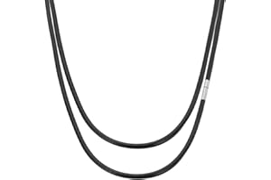 PATIKIL Leather Necklace Cord, Waterproof Braided Leather Necklace Cord Woven Wax Rope Chain with Stainless Steel Clasp