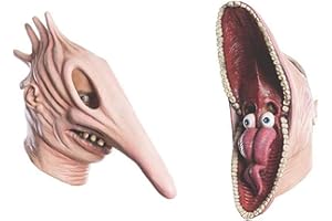 Wesh Halloween Beetlejuice Cosplay Adam Mask, Mask Barbara Adult Mask Scary Headgear, Halloween Cosplay Costume Mask for Party Decoration, Adult Funny Halloween Party Cosplay Costume Accessory, M