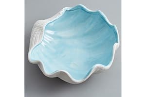 Disoza Muszla misa taca na biżuterię, muszla, dekoracyjna misa na biżuterię, dekoracyjna taca, ceramika, klucze, półka, talerz, talerz obiadowy, porcelana, talerz deserowy, miska na klucze, do